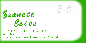 zsanett csics business card